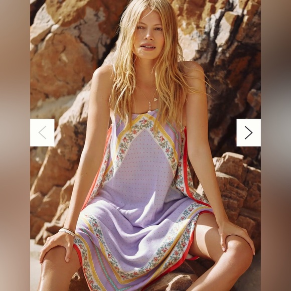 Tiny By Anthropologie Lavender Asymmetric Handkerchief Dress size S - Picture 10 of 10